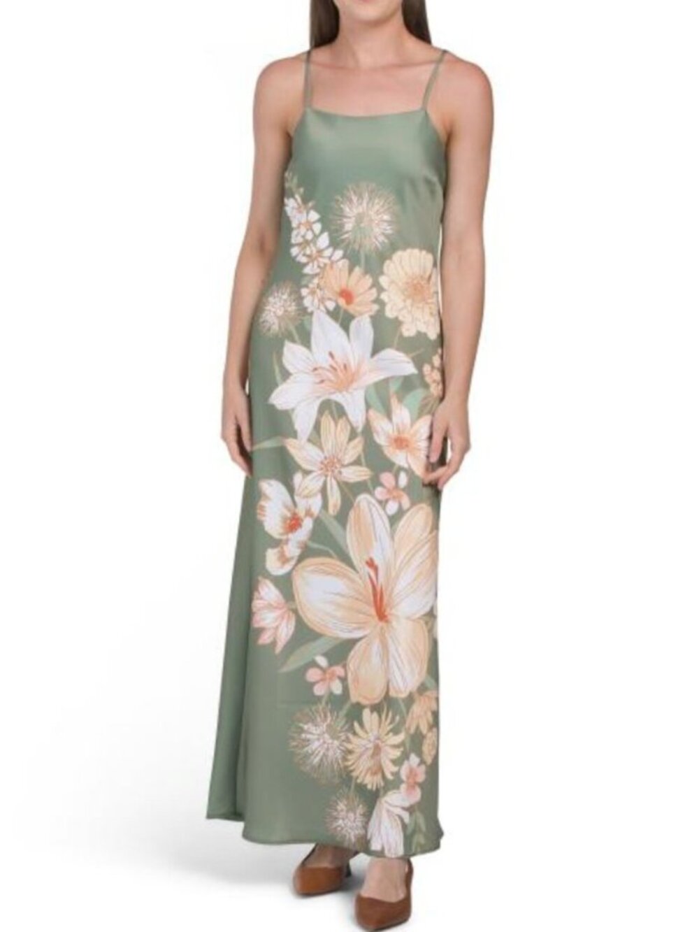 CALYPSO ST. BARTH Spaghetti Strap Floral Maxi Dress